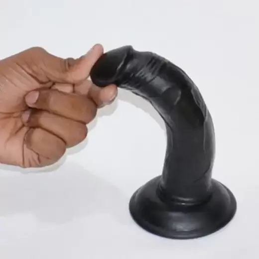 Realistic black Suction Dildo without balls - Image 3